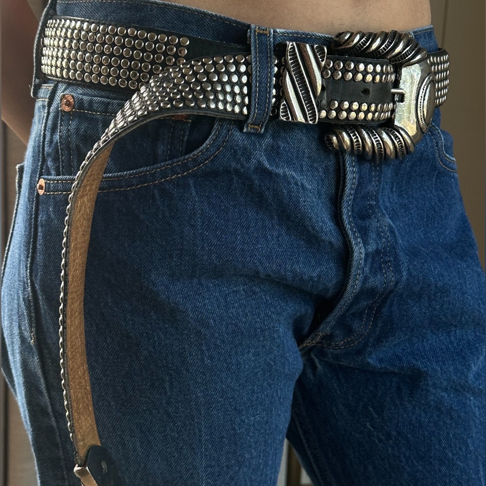 Vintage AL BERES Sterling Silver Plated Belt